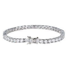 Tennis Chain Bracelet – Copper Zircon Single Row Hip Hop Bracelet in Gold, Silver & Rose Gold