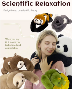Weighted Stuffed Animal Plush Doll – Panda, Koala, Sloth, Dinosaur, Bear & Little Panda with Long Hugging Arms