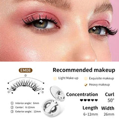Magnetic False Eyelashes Set with Applicator